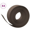 Bordas de jardim 4 pcs 10 m 20 cm polietileno castanho 2