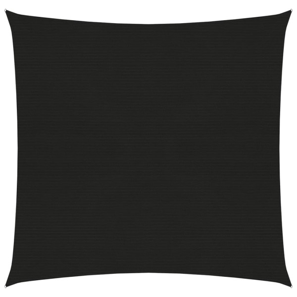 Toldo de vela HDPE negro 160 g/m² 4x4 m D