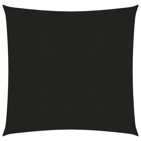 Toldo de vela negro HDPE 160 g/m² 7x7 m D