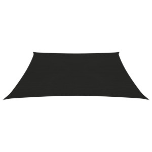 Toldo de vela negro HDPE 160 g/m² 7x7 m H