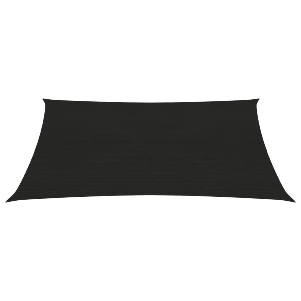 Toldo de vela HDPE negro 160 g/m² 5x6 m M 2