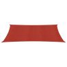 Para-sol estilo vela 160 g/m² 3x6 m PEAD vermelho 2