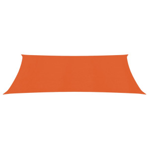 Toldo de vela rectangular HDPE naranja 160 g/m² 3x6m H