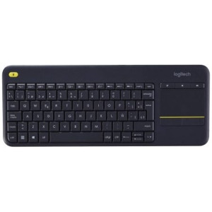 Teclado sem fio Logitech Toque K400 Mais preto H