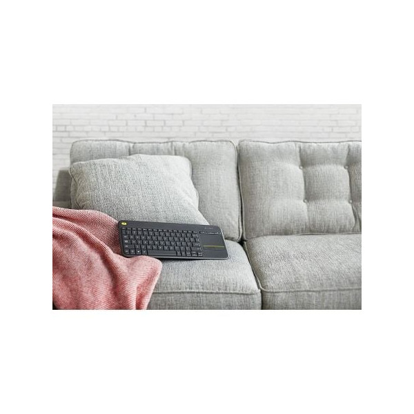 Teclado sem fio Logitech Toque K400 Mais preto M 4