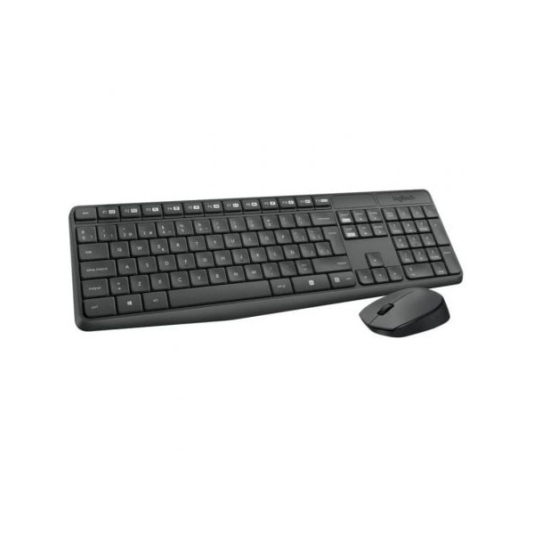 Teclado sem fio e mouse Logitech MK235 preto M 3