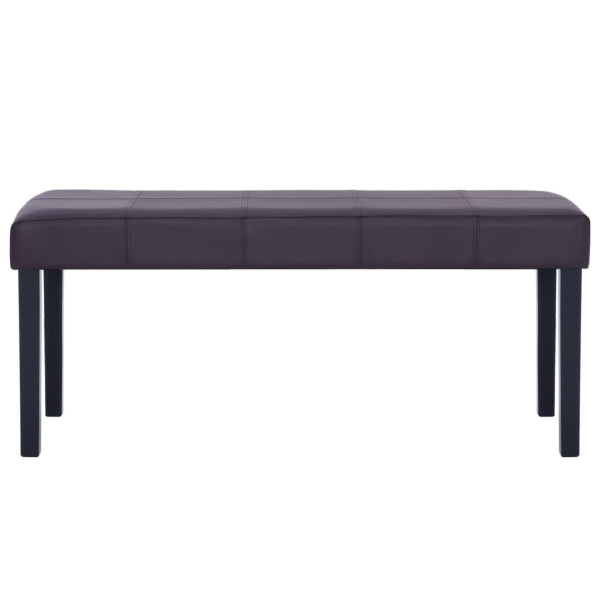 Banco de cuero sintético 106 cm marrón M 3