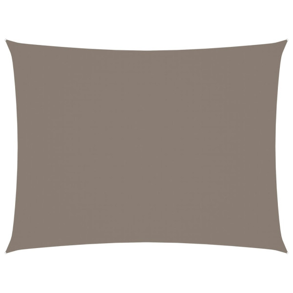 Toldo de vela rectangular tela Oxford gris taupe 6x7 m D