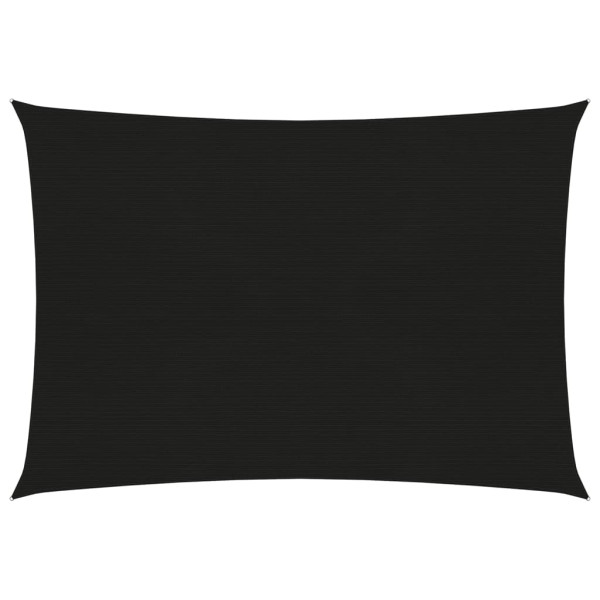 Toldo de vela HDPE negro 160 g/m² 4x5 m D