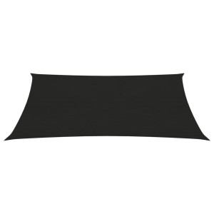 Toldo de vela HDPE negro 160 g/m² 4x5 m H
