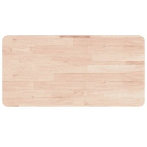 Encimera de baño madera maciza sin tratar 100x60x4 cm H