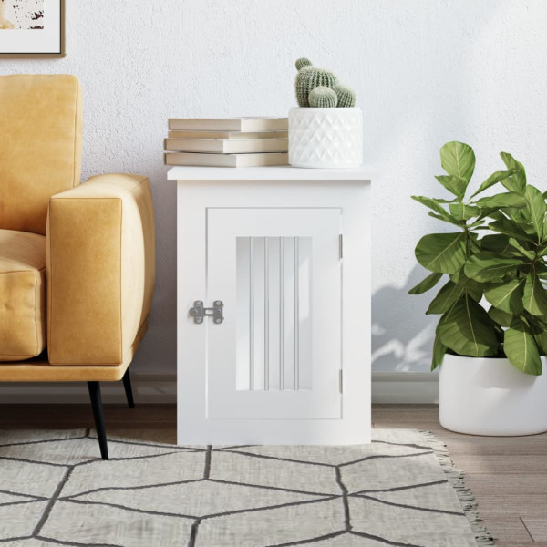 Móvel casota para cão 45x62x59 cm derivados de madeira branco M 3