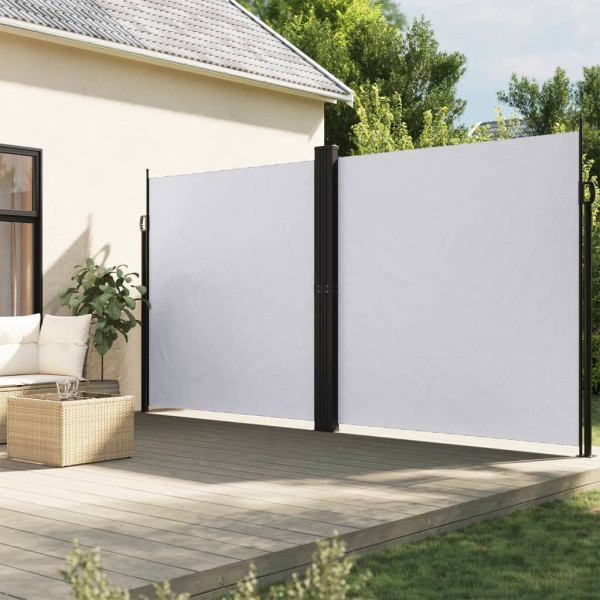 Toldo lateral retráctil blanco 220x600 cm D