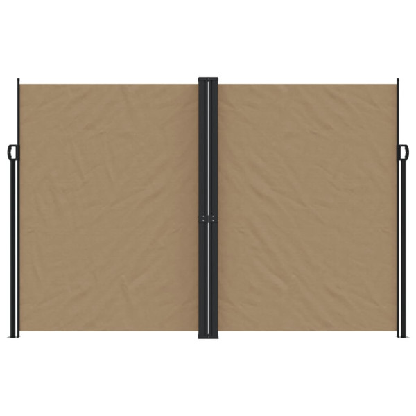 Toldo lateral retrátil 220x1000 cm cinzento-acastanhado M 3