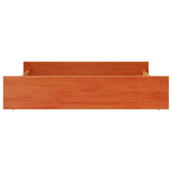 Gavetas para cama 2 pcs madeira de pinho maciça castanho mel M 5