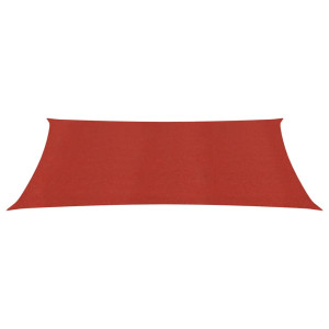 Para-sol estilo vela 160 g/m² 2.5x4 m PEAD vermelho H