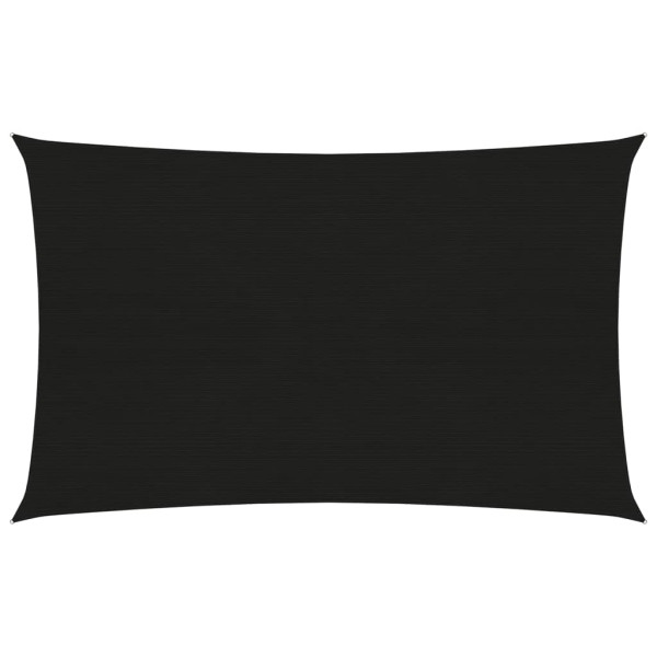 Toldo de vela HDPE negro 160 g/m² 3x5 m D