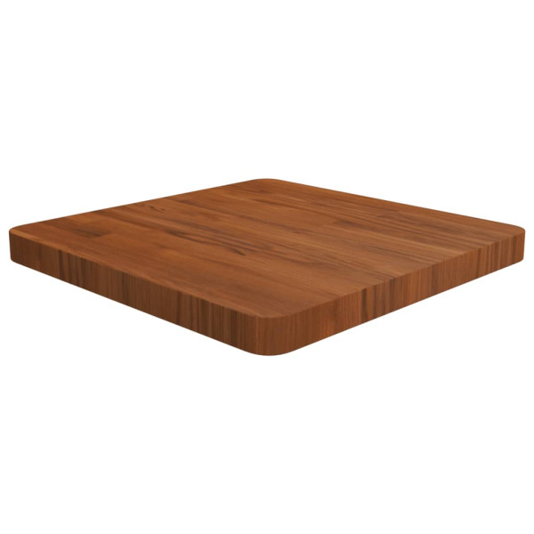Tablero de mesa cuadrada madera roble marrón oscuro 50x50x4 cm D