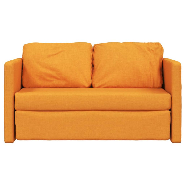Sofá cama de suelo 2 en 1 tela amarillo oscuro 112x174x55 cm M 5