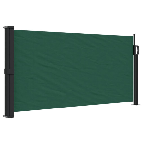 Toldo lateral retrátil 100x500 cm verde-escuro M 2