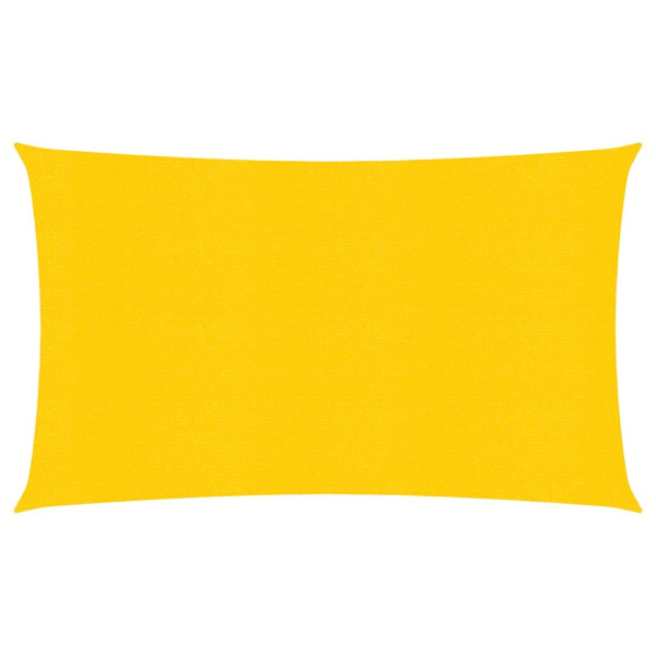 Toldo de vela rectangular HDPE amarillo 160 g/m² 4x7 m D