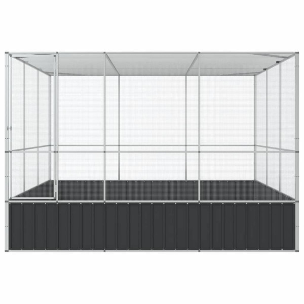 Aviário 311x307x212 cm aço prateado M 4