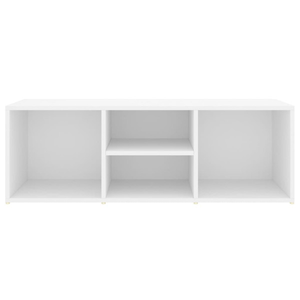 Banco zapatero de madera contrachapada blanco 105x35x35 cm M 4