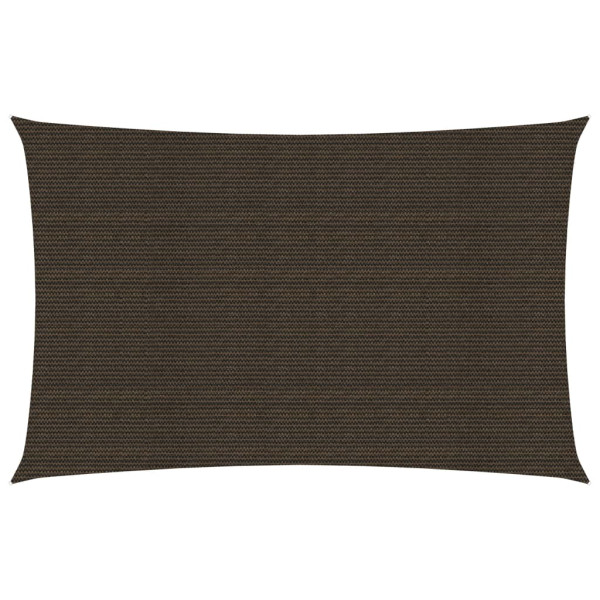 Toldo de vela HDPE marrón 160 g/m² 3x5 m D