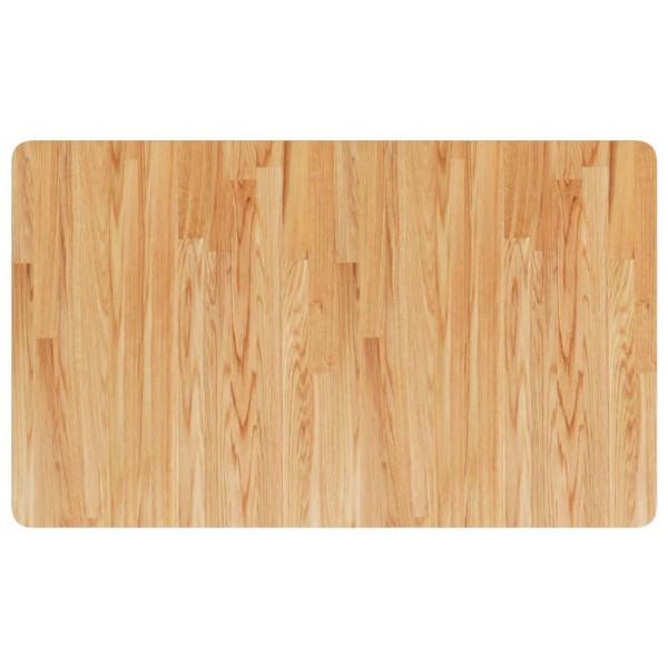 Encimera baño madera maciza tratada marrón claro 100x60x2.5 cm M 2