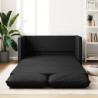 Sofá-cama sem pés 112x174x55 cm couro artificial preto 1