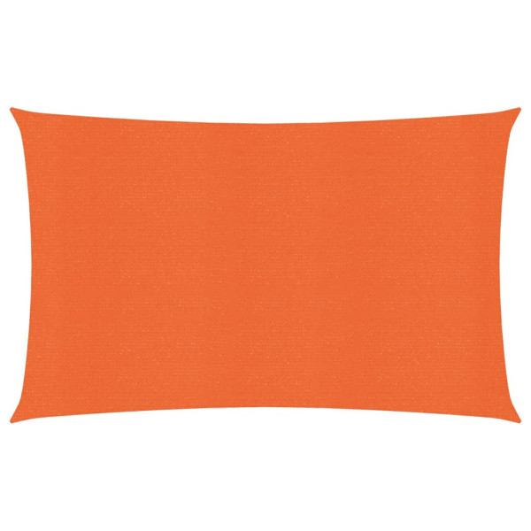 Toldo de vela rectangular HDPE naranja 160 g/m² 3x5 m D