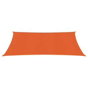 Toldo de vela rectangular HDPE naranja 160 g/m² 3x5 m H