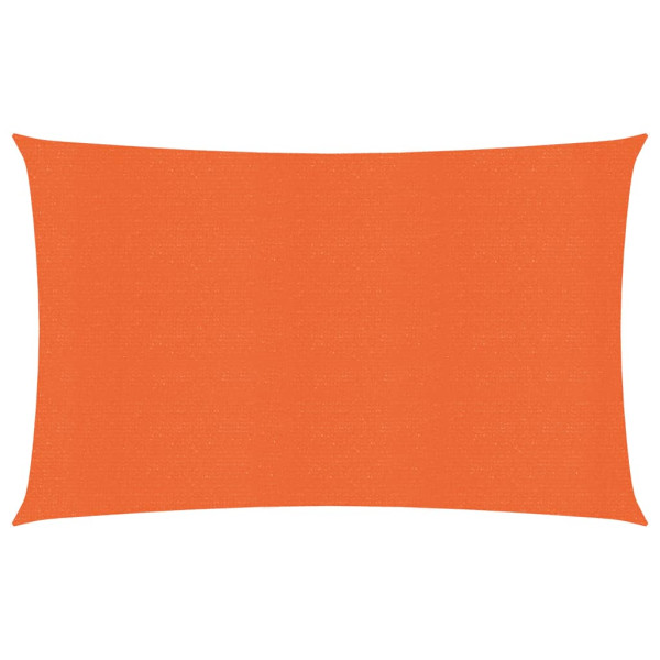 Toldo de vela rectangular HDPE naranja 160 g/m² 5x7 m D