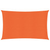 Toldo de vela rectangular HDPE naranja 160 g/m² 5x7 m 1