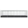 Aviário com extensão 832x414x212 cm aço prateado 3