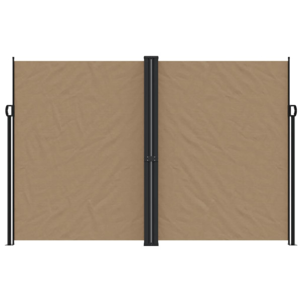 Toldo lateral retrátil 220x1200 cm cinzento-acastanhado M 3