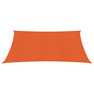 Toldo de vela cuadrado HDPE naranja 160 g/m² 4x4 m H