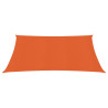Toldo de vela cuadrado HDPE naranja 160 g/m² 4x4 m 2