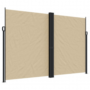 Toldo lateral retráctil beige 220x1200 cm H