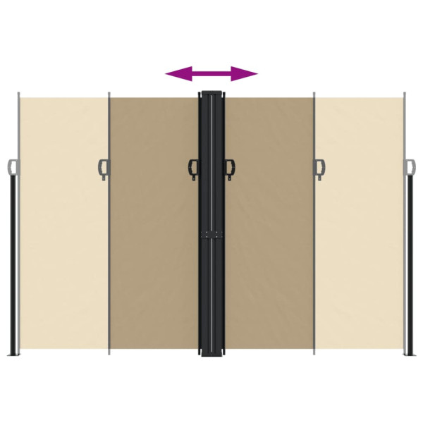 Toldo lateral retráctil beige 220x1200 cm M 5