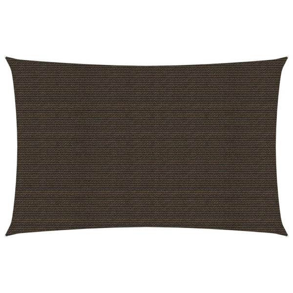 Toldo de vela HDPE marrón 160 g/m² 2.5x5 m D