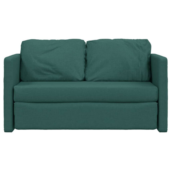 Sofá-cama sem pés 112x174x55 cm tecido verde-escuro M 5