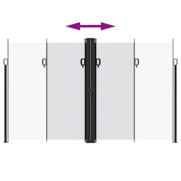 Toldo lateral retrátil 200x1200 cm branco M 5