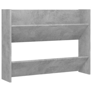 Zapatero de pared madera contrachapada gris hormigón 80x18x60cm H