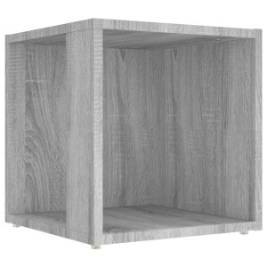 Mesa auxiliar madera contrachapada gris Sonoma 33x33x34.5 cm H