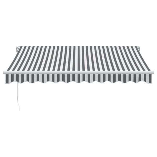 Toldo retrátil manual com luzes LED 300x250 cm antracite/branco M 4
