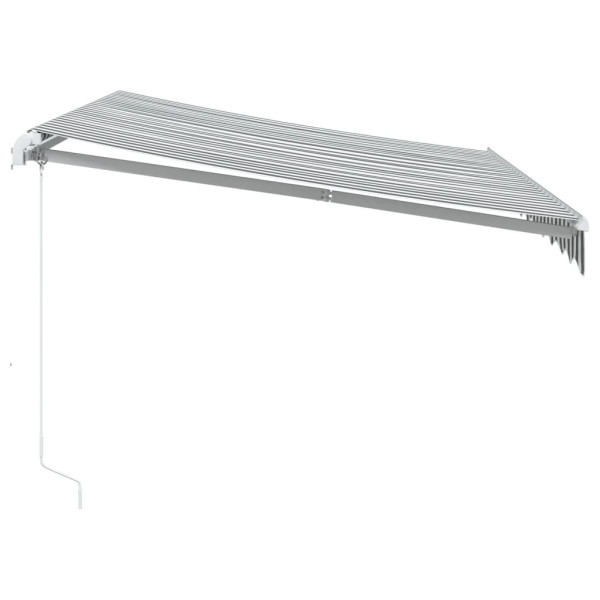 Toldo retráctil manual con LED antracita y blanco 300x250 cm M 5