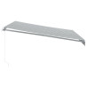 Toldo retrátil manual com LED 400x350 cm antracite/branco 5