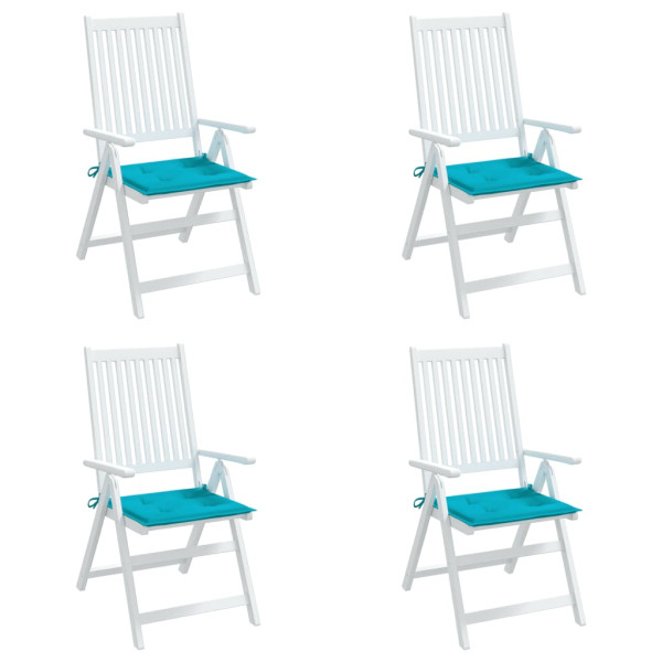 Almofadões p/ cadeira 4 pcs 40x40x4 cm tecido turquesa M 4