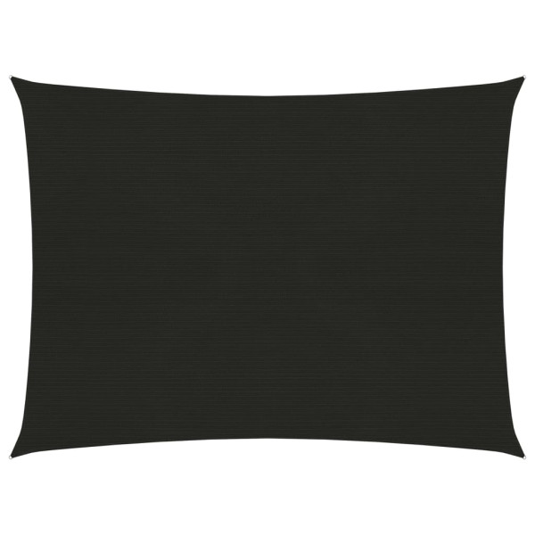 Toldo de vela HDPE negro 160 g/m² 2x3 m D